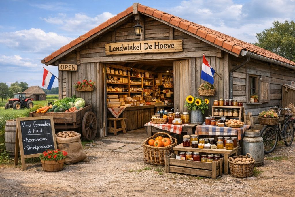 Boerderijwinkels in Groningen met verse streekproducten zoals groente, zuivel en eieren, direct van lokale boeren uit het noorden