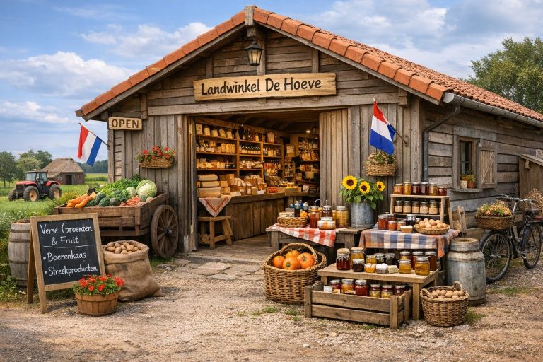 Boerderijwinkels in Groningen met verse streekproducten zoals groente, zuivel en eieren, direct van lokale boeren uit het noorden