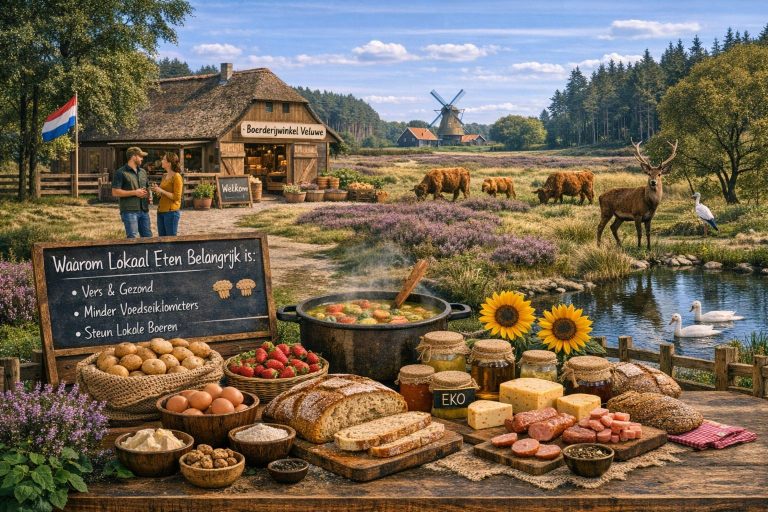 Boerderijwinkels op de Veluwe in Gelderland met verse streekproducten, gelegen in een natuurlijke omgeving met heide, dieren en Veluws landschap.